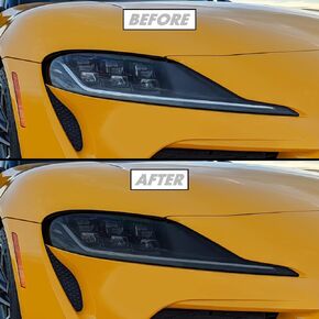 SlickMod PreCut Vinyl Smoke Tint for 2020-2023 Toyota GR Supra Side Marker (20% Dark Smoke, 3. Front & Rear Side Marker)