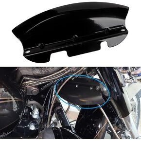 Lower Triple Tree Wind Deflector, PSLER Motorcycle Fairing Air Deflector Front Fork Cover for Touring Electra Street Road Glide Road King 2014-2022, Black