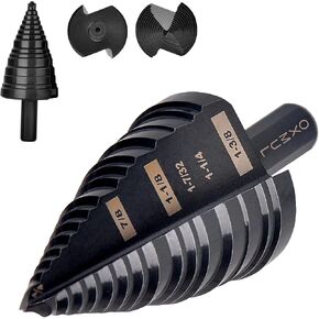 Step Drill Bit for Steel,1-3/8",M35 Cobalt Drill Bits,3/8" Shank, | Heavy Duty for Stainless Steel, Hard Metal, Aluminum, Copper, Industrial Grade,6-Steps. 204 in Saudi Arabia