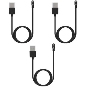3 Pcs Black Compatible with Da Fit Smart Watch Charger, Replacement USB Charger Cable 3.3 Ft Charging Cord for Smart Watch with Da Fit App Smartwatch Cables and Chargers Smartwatch Accessories
