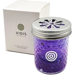 Lavender Aromatherapy Car Air Freshener(Gel Type). Handcrafted Natural Air Freshener for Car and Small room. Chemical Free & Non-Toxic.