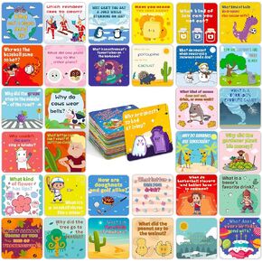 150 Joke Cards for Kids - Inspirational and Motivational Lunchbox Notes for Boys and Girls - Fun Lunchbox Joke Cards for School, Parties, and Picnics