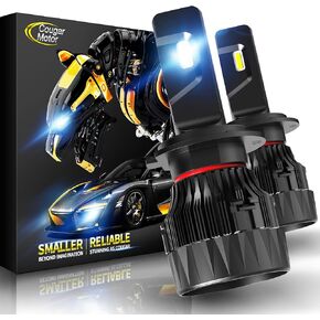 Cougar Motor H7 Fog Lights, H7 Light Bulbs 18000LM Super Bright 6500K Xenon White - Small Size with Cooling Fan, Non-polarity,Plug & Play, Pack of 2