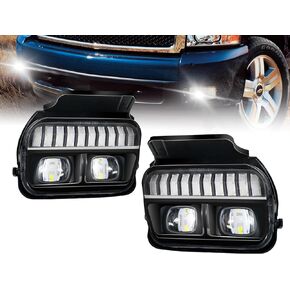 LED Fog Lights for 2003 2004 2005 2006 2007 Chevy Silverado All Models/ 2002 2003 2004 2005 2006 Chevy Avalanche With Daytime Runing Light And Turn Signal Light- A Pair