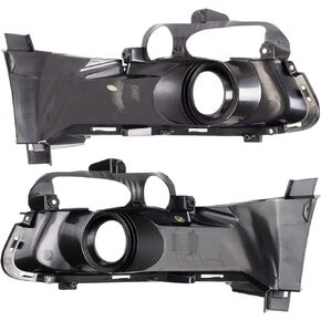 TRQ Fog Light Bezel Set Compatible with 2015-2017 Ford Mustang