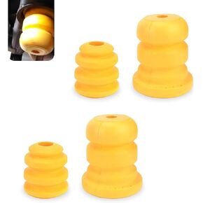 4 PCS Car Front Control Arm Bumper + Rear Control Axle Bumper Shock Absorbing Block, Suspension Buffer Pad, Replacement 15153958 15039397, Compatible with Chevrolet Savana 1500 Truck (Yellow)