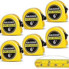 شريط قياس صغير، 6 أشرطة قياس، شريط قياس سهل القراءة قابل للسحب بقياس متري وبوصة، شريط قياس ذاتي القفل بطول 6 أقدام in Kuwait