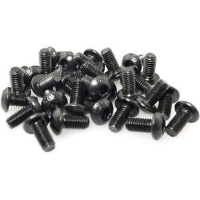 40 pcs M5 x 10mm Round Head Hexagon Socket Screws, 10.9 high-Strength Hexagon Socket Round Head Screws, Black