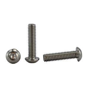 Stainless 5/16-18 x 3" (5/8" to 3" Available) Socket Button Head Cap Screws, Full Thread, Hex Drive, Stainless Steel 18-8, Coarse Thread (5/16-18 x 3)