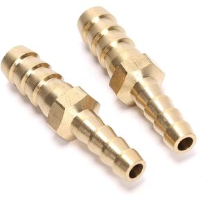 2pcs Brass Hose Barb OD (3/8" to 1/2") for Air Water Fuel Hose Adapter Joiner Reducer Connector (2pcs 10mm-12mm)