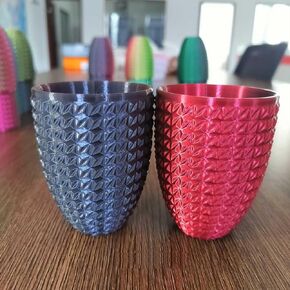 CC3D Silk Black/Red PLA Filament Silk Dual Color Filament 1.75mm 1KG 3D Printer Filament Two Color Coextrusion Filament PLA Shiny Metallic Filament 3D Printing Material Black Red PLA 2 in 1