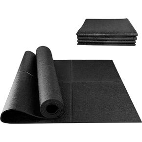 CIIHI Foldable Rubber Treadmill Mat - Walking Pad Mats for Home Fitness - Bike Gym Equipment Mat in High Resilience, Floor Protector with Non-Slip Texture, Easy to Clean