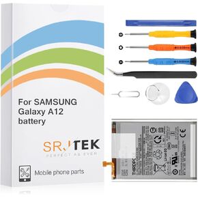 Galaxy A12 Battery THIRDPOLE Original Battery Replacement for Samsung Galaxy A12/A21S EB-BA217ABY SM-A125 SM-A217 All Model 5000mAh Standard Capacity Battery Include Complete Repair Tools kit