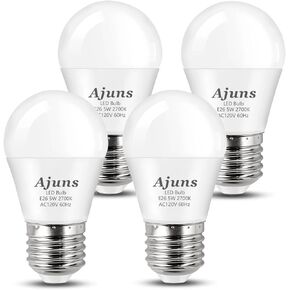 LED Bulb 5W Equivalent 40W 120V Light Bulb Ceiling Fan Light Bulbs, Warm White 2700K A15 LED Energy Saving Bulb, E26 Base, Suitable Domestic Bulb,Not Dimmable 4 Pack