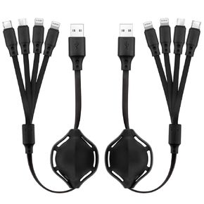Multi Charging Cable 5FT, 2Pack 3 in 1 Multiple USB Charger Cable Universal Phone Charger Cord Adapter with IP/USB C/Micro USB Port, for Phone 15 14 Pro Max/Samsung Galaxy/Pixel/Tablets and More