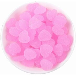 50 Pieces Colorful Heart Star Plastic Charms Resin Flatback Cabochons for Jewelry Making Cardmaking Scrapbooking Embellishments Craft Dollhouse Decor(Star,Multi)