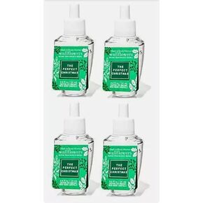 Bath and Body Works 4 Pack The Perfect Christmas Wallflowers Fragrance Refill 0.8 Oz.