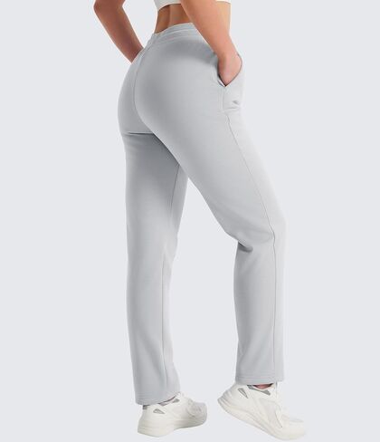 MAGCOMSEN Women's Sherpa Lined Sweatpants Winter Warm Fleece Pants Water Resistant Thermal Pants for Lounge Outdoor Snow in Saudi Arabia