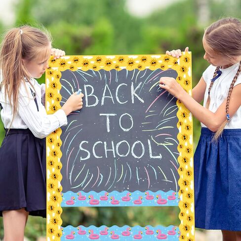 BeYumi Summer Beach Border Trim - 80Pcs Summer Wave Beach Pool Bulletin Board Borders Back to School Border Trim Decor Classroom Office Chalkboard White Board Poster Summer Holiday Party Decoration in Saudi Arabia