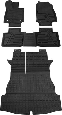 Cargo Mat Compatible with 2019-2024 Toyota Rav4 Trunk Mat TPE All Weather Cargo Liner Back Seat Cover Protector 2023 Rav4 Accessories (Cargo Mat with Backrest Mat) in Saudi Arabia
