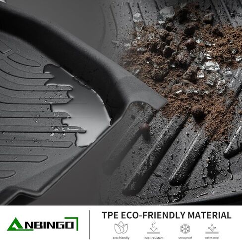 ANBINGO®-Floor Mats Custom for VW Golf/Golf Alltrack/Golf GTI/Golf R/Golf Sportwagen MK7 2015-2021 Waterproof Car Mats All Weather Mats Floor Liners VW Accessories Front& Rear Full Set Black in Saudi Arabia