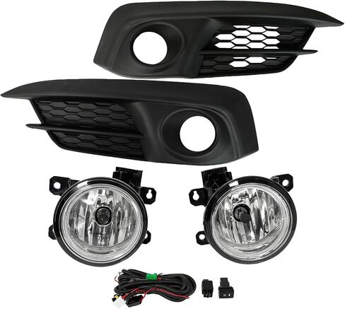 مجموعة مصابيح الضباب متوافقة مع 2016 2017 2018 Honda Civic المصد الأمامي مصابيح الضباب القيادة مع مفتاح/لمبة عدسة شفافة in Kuwait