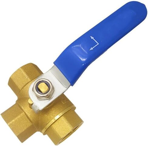 3 Way (L-Port) Brass Forged Ball Valve 1/2" G Female with Lever Handle in Saudi Arabia