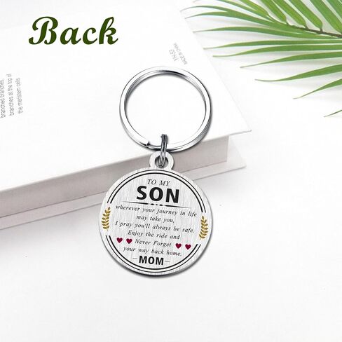 Drive Safe Keychain for Son from Mom – Safe Journey Key Ring – Son Car Safety Reminder in Saudi Arabia