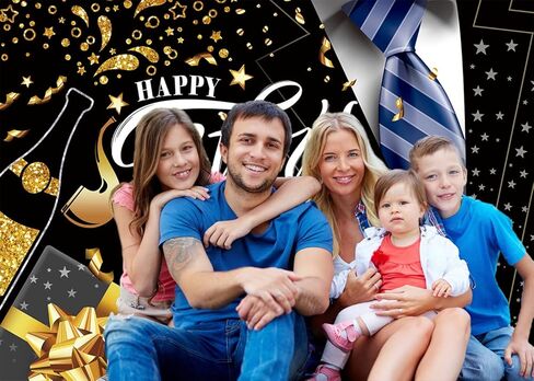 خلفية عيد الأب السعيد مقاس 7 × 5 أقدام، أنا أحب الأب الأزرق لعيد الأب، خلفية ديكورات حفلات عيد الأب للتصوير الفوتوغرافي، شكرًا لك أبي، ديكورات عائلية، صور دعائم مفضلة in Kuwait
