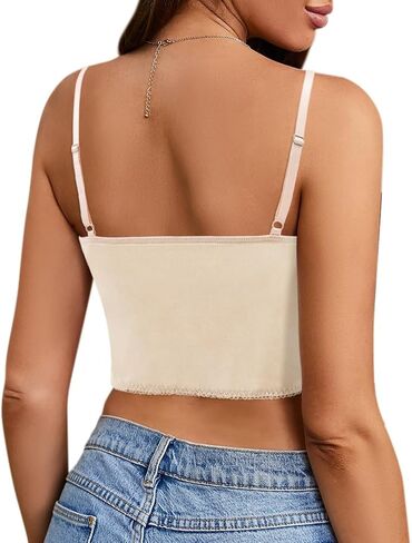 jascaela Women's Satin Butterfly Corset Top Sexy Sleeveless Busiter Crop Top Rave Party Tank Tops in Saudi Arabia