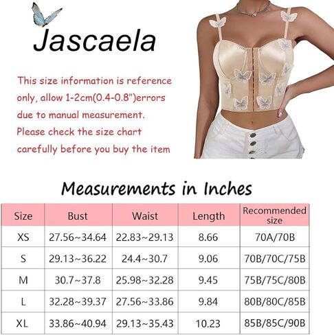 jascaela Women's Satin Butterfly Corset Top Sexy Sleeveless Busiter Crop Top Rave Party Tank Tops in Saudi Arabia