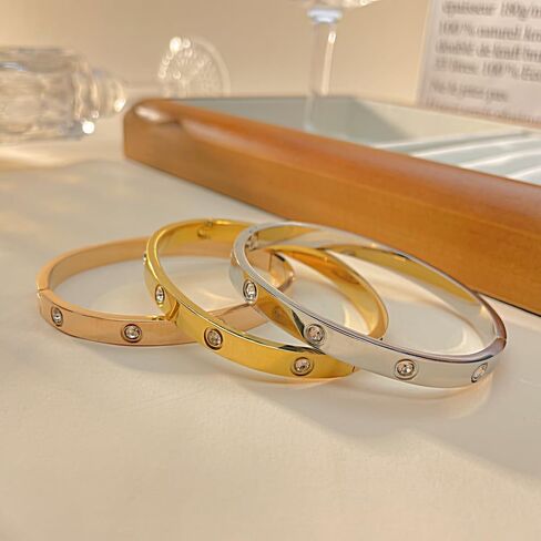 Bangle Bracelets for Women Stainless Steel Jewelry Love Gift for Girls in Saudi Arabia