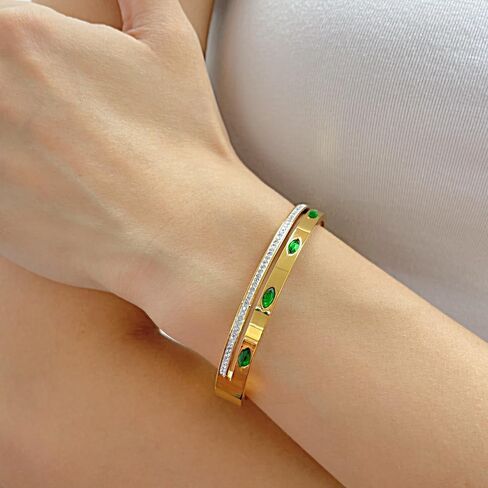 Bangle Bracelets for Women Stainless Steel Jewelry Love Gift for Girls in Saudi Arabia
