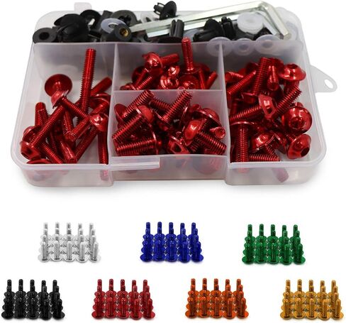 العالمي الكامل الأزرق هدية الترباس عدة الزجاج الأمامي مسامير السحابة كليب المكسرات غسالات تركيب مجموعات استبدال لكاواساكي ياماها هوندا سوزوكي in Kuwait