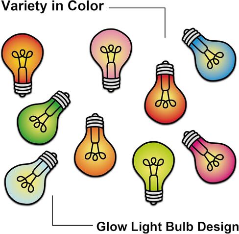 45pcs Light Bulb Bulletin Board Cutouts, Colorful Light Bulb Moments Classroom Wall Paper Decor Decorations Supplies Favors for Kids Students Teachers in Saudi Arabia