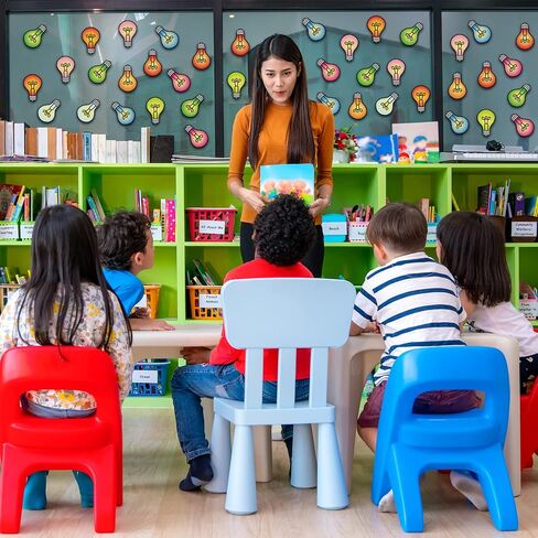45pcs Light Bulb Bulletin Board Cutouts, Colorful Light Bulb Moments Classroom Wall Paper Decor Decorations Supplies Favors for Kids Students Teachers in Saudi Arabia