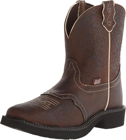 JUSTIN Boots Women's Brown Flower Embossed Cowgirl Boots in Saudi Arabia