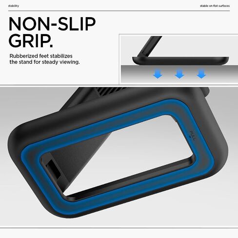 Spigen S311-1 حامل هاتف خلوي قابل للطي بالكامل/حامل عالمي قابل للتعديل مصمم لجميع الهواتف والأجهزة اللوحية والشاشات المحمولة ونينتندو سويتش وحامل سطح المكتب - أسود in Saudi Arabia