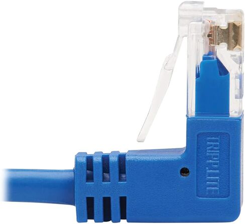 Tripp Lite Up Angle Cat6 Ethernet Cable, Gigabit Molded Slim UTP Network Patch Cable, Blue, 1 ft. (N204-S01-BL-UP) in Saudi Arabia