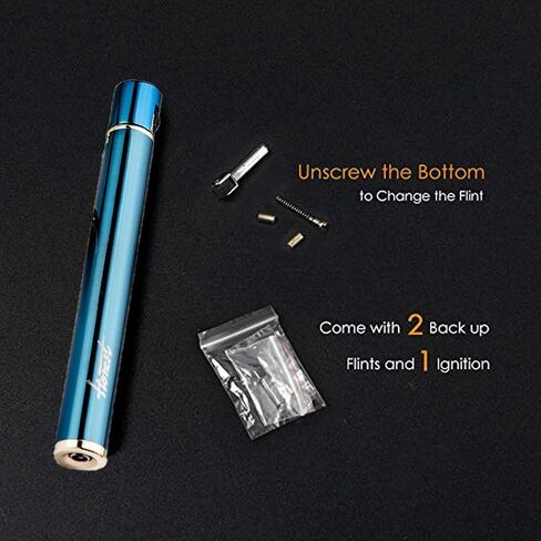 Lighter Cigarette Shaped Butane Refillable Fire Starter with Back-up Flints Gifts for Men Women Lady (Excluding Butane) (Black) in Saudi Arabia