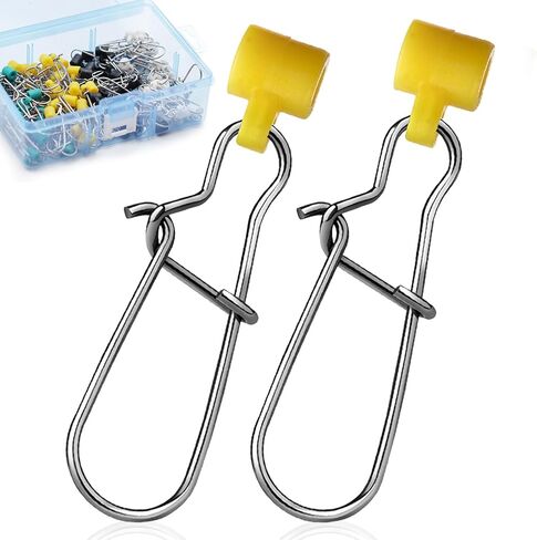 Sinker Slides for Fishing Rigs - 25pcs Duo Lock Snaps for Fishing Line Heavy Duty Weights Sinkers Saltwater Connector Accessories in Saudi Arabia
