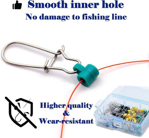 Sinker Slides for Fishing Rigs - 25pcs Duo Lock Snaps for Fishing Line Heavy Duty Weights Sinkers Saltwater Connector Accessories in Saudi Arabia