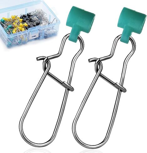 Sinker Slides for Fishing Rigs - 25pcs Duo Lock Snaps for Fishing Line Heavy Duty Weights Sinkers Saltwater Connector Accessories in Saudi Arabia