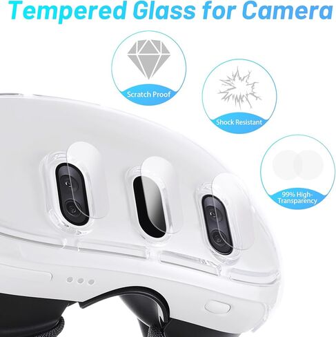 Clear Hard Protective Shell Cover for Meta Quest 3 and Lens Protector for Oculus Quest 3, VR Accessories in Kuwait