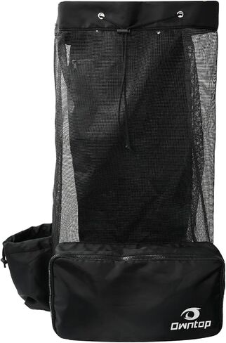 حقيبة غوص سكوبا من Owntop، حقيبة ظهر شبكية برباط مقاس XL بالإضافة إلى حقيبة شبكية بحجم كبير للغوص والغطس - تحمل زعانف القناع ومعدات الغطس، 15.7 بوصة × 15.7 بوصة × 29 بوصة in Kuwait