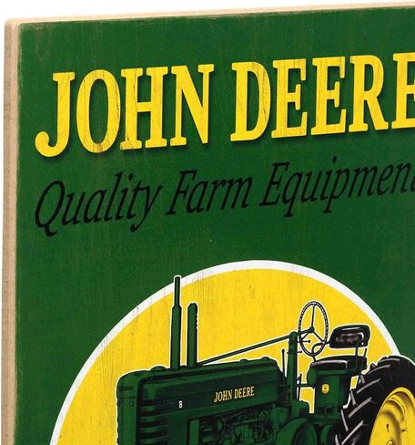 Open Road Brands John Deere Tractor and Barn Framed Wood Wall Decor - Vintage John Deere Wall Art for Home Decorating in Saudi Arabia