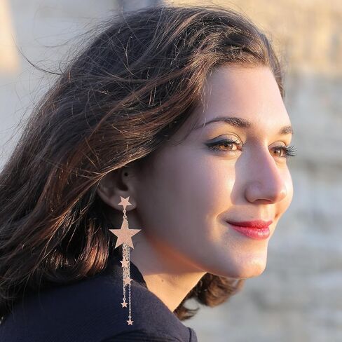 Star Earrings Dangle For Women Sparkle Sequin in Saudi Arabia