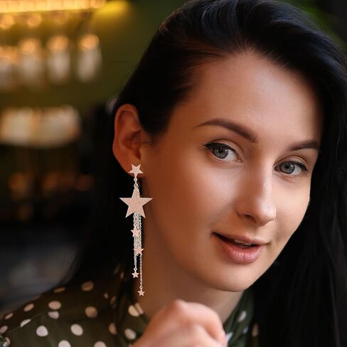 Star Earrings Dangle For Women Sparkle Sequin in Saudi Arabia