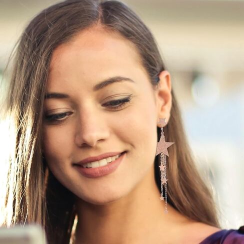 Star Earrings Dangle For Women Sparkle Sequin in Saudi Arabia