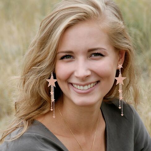 Star Earrings Dangle For Women Sparkle Sequin in Saudi Arabia